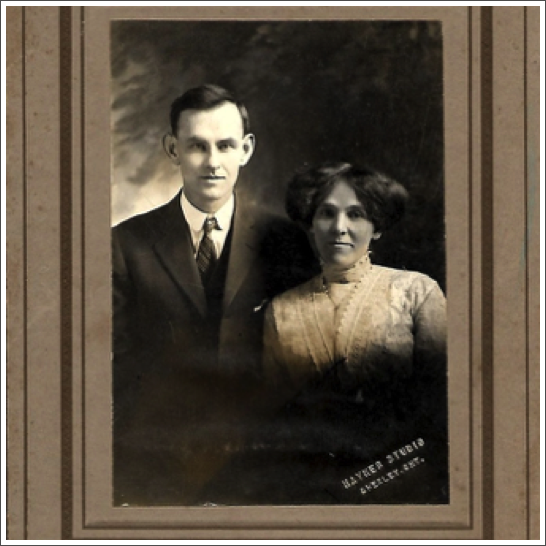The fourth child Janet (Jennie) Harper and her husband William English. They lived in Chesley, Ontario.