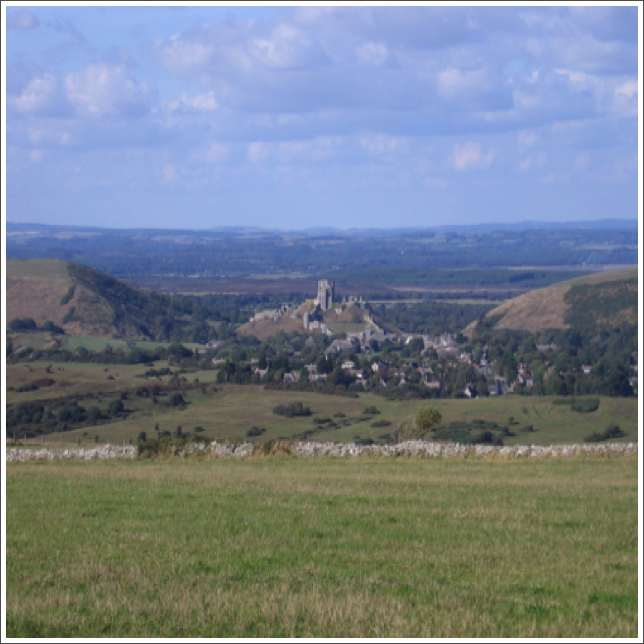 Corfe Castle - Viewed from the south