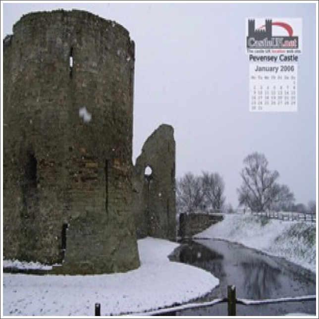 Pevensey Castle - In 1299 John de Uvedale held Pevensey Castle, and with his wife Joan de Caunvill, the local Laughton Manor